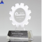 Hight Quality Flower Shape Blank Crystal Trophy Sample Award Shield With Black Base