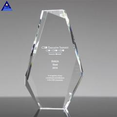 Premio de cristal en blanco con forma de iceberg de alta calidad para regalos de recuerdo de negocios