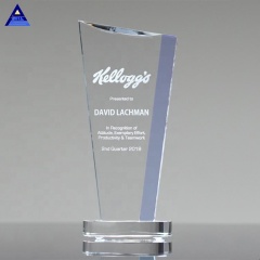 Escudo de trofeo de premio de cristal decorativo mayorista personalizado