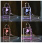 Llavero de cristal con linterna led LED personalizada K9 / Láser 3D dentro de flor rosa llavero de cristal para regalo de boda