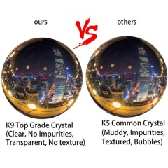 Boule de cristal K80 de photographie de taille 9mm