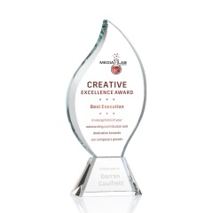 Trophée de cristal de gravure personnalisé à bas prix Trophée de cristal de coupe de verre de cristal de plaque de flamme