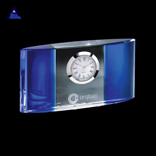 Horloges en cristal de souvenirs de mariage de vente chaude - Usine de trophée de cristal NO.1