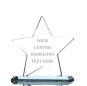 Customized Souvenir Craft K9 Crystal Trophy Award Engrave Star Glass Trophies