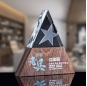 Новый дизайн Настроить трофеи в форме треугольника Мраморная доска Деревянный хрустальный трофей