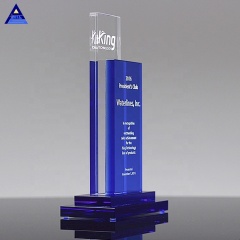 Trofeo de premio del Pacífico con grabado de logotipo personalizado Premio de trofeo de cristal barato