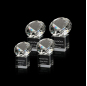Décoration tridimensionnelle K9 rouge personnalisée en gros prix de cristal de diamant transparent clair