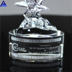 Персонализированное имя с гравировкой логотипа Американский хрустальный трофей с летающим орлом Корпоративный трофей Подарки Набор