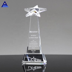 Trophée et prix en cristal Top Star en gros avec gravure de nom personnalisée