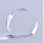 Support de presse-papiers en cristal de forme ronde gravé au laser 3D pour le prix d'employé