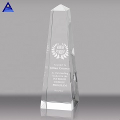 Nom individuel Gravure Souvenir Cadeaux Pujiang Usine En Gros Personnalisé Optique Cristal Trophée Pour Les Cadeaux D'affaires