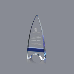 Trofeos de premios de cristal en forma de minarete premios de cristal baratos placa de premios de cristal en blanco