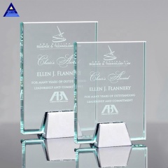 Regalo de empresa de premio de jade de cristal transparente de venta caliente con logotipo