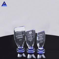 Vidrio barato al por mayor personalizado y placa de premio de cristal Diseño de moda Vidrio de trofeo de cristal en blanco