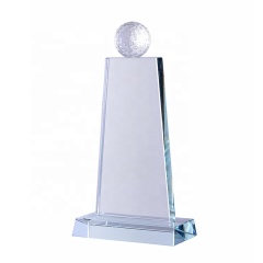 El trofeo cristalino personalizado de alta calidad de los premios de la pelota de golf del nuevo estilo con precio barato