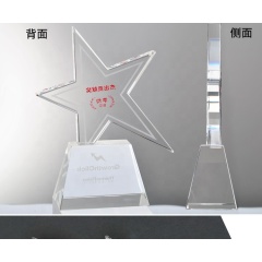 Награды из хрусталя звезды с пятиугольным хрусталем уникального дизайна