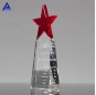 New Fashion Best Quality Red Star Crystal Trophy Plaque Engraving