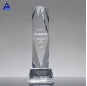 Récompense de trophée d'obélisque en cristal de dessus clair de Pujiang pour le souvenir de cérémonie