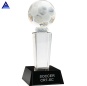 Trophée de football en verre de cristal de gravure de logo de conception personnalisée de haute qualité 2020