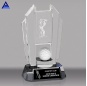 Best Selling New Design Custom 3D Crystal Glass Golf Trophies For Sports Souvenir Gift