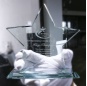 Customized Souvenir Craft K9 Crystal Trophy Award Engrave Star Glass Trophies