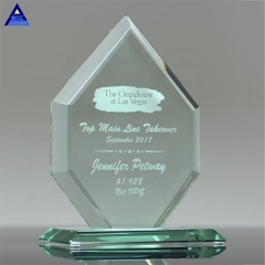 Trophée en verre de cristal de jade de diamant New Liberty personnalisé