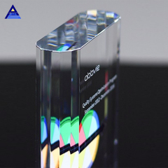 Trophée en cristal de prix en verre K3 gravé au laser 5D personnalisé avec personnalisé