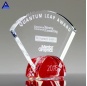 Trofeo de cristal de rubí radiante de lujo único personalizado al por mayor de fábrica