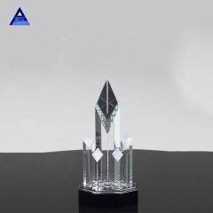 Trophées et récompenses uniques en cristal d'obélisque Personnalisez les cadeaux de récompenses de service
