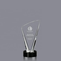 Trofeo de placa de cristal de grabado láser transparente para comercio al por mayor de China 2020 para decoración