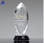 High Quality Custom Majestic Cut Flame Round Crystal Trophy For Laser Engraved