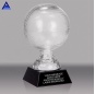 Glass Sport Awards Gifts And China Crystal Basketball Championship Trophy With Black Base