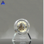 Horloge de bureau en cristal de gravure au laser 3D de nouvelle conception de fournisseur de la Chine pour le cadeau de souvenir