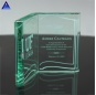 Trophée de récompense de livre en cristal de verre de jade fait sur commande élégant d'OEM et d'ODM