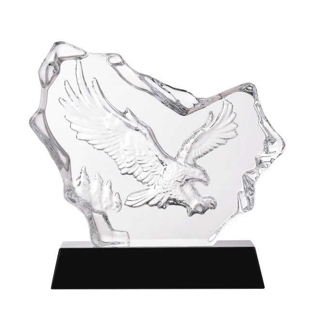 Trofeo de premio al por mayor, regalo promocional, pequeños regalos corporativos, estatuilla de águila de cristal