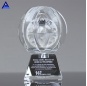 Großhandelsfabrikpreis In-Motion-Kristallglas Global Shape Ring Trophy