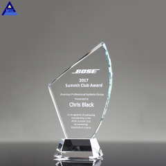 Entwerfen Sie Crystal Blank Awards und eine Trophäenglasplakette als Business-Souvenir