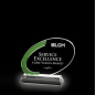 Wholesale Custom Crystal Oval Award Plaque Trophy With Blank Crystal Surround
