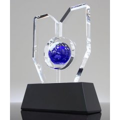 Kugel-Kristallkugel-Trophäe mit Erdkarte Sport Crystal Trophy Award für Souvenir