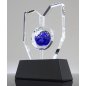 globe crystal ball trophy with earth map sports Crystal trophy award for souvenir