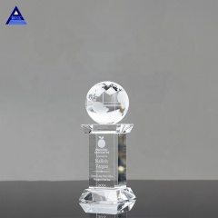 Globe de cristal en verre de carte de boule ronde en verre de cristal de la vente chaude K9 pour le souvenir