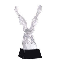 Награда трофея орла кристалла нестандартной конструкции с черным основанием для награды дела