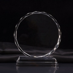 Récompense optique en cristal de laser à facettes de tournesol de cadeau de mariage personnalisé