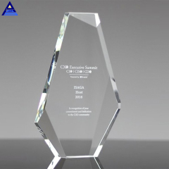 Hochwertiger leerer Kristallpreis in Eisbergform für geschäftliche Souvenirgeschenke