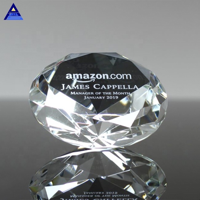 Design Unique Crystal Diamond Paperweight Trophy For Muslim Islam Gifts
