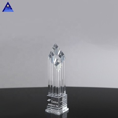 Venta al por mayor Premio de obelisco de pico pulido Rhombus Crystal Elite Crystal Awards
