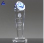 Premio de globo terráqueo de cristal óptico con soporte