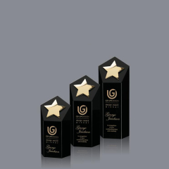 Custom wholesale high quality crystal trophy K9 metal star trophy award