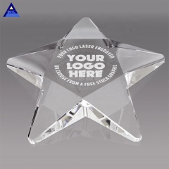 Различные стили Уникальная форма 3D Лазерная гравировка Хрустальная пентаграмма Пресс-папье для бизнес-сувенира Подарок
