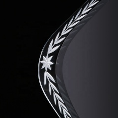 Trofeo de escudo de cristal de placa de cristal en blanco personalizado Noble FS